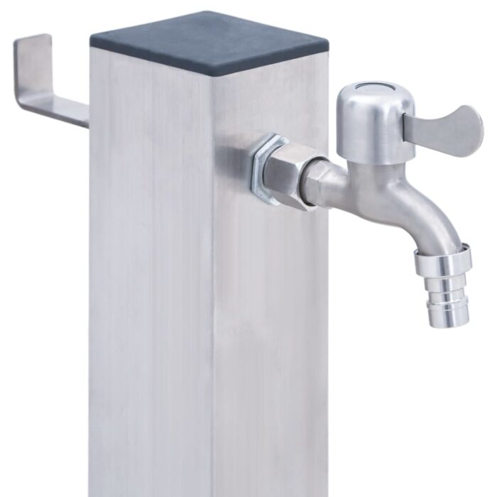 Colonne à eau de jardin 40 cm acier inoxydable carré – Image 4