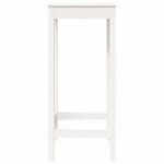 Table de bar blanc 50x50x110 cm bois massif de pin – Image 3