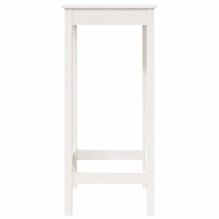 Table de bar blanc 50x50x110 cm bois massif de pin – Image 4