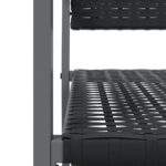 Chaises de jardin lot de 6 noir 54x62,5x89 cm résine tressée – Image 5