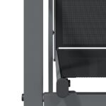 Chaises de jardin lot de 6 noir 55x61,5x90cm textilène et acier – Image 5