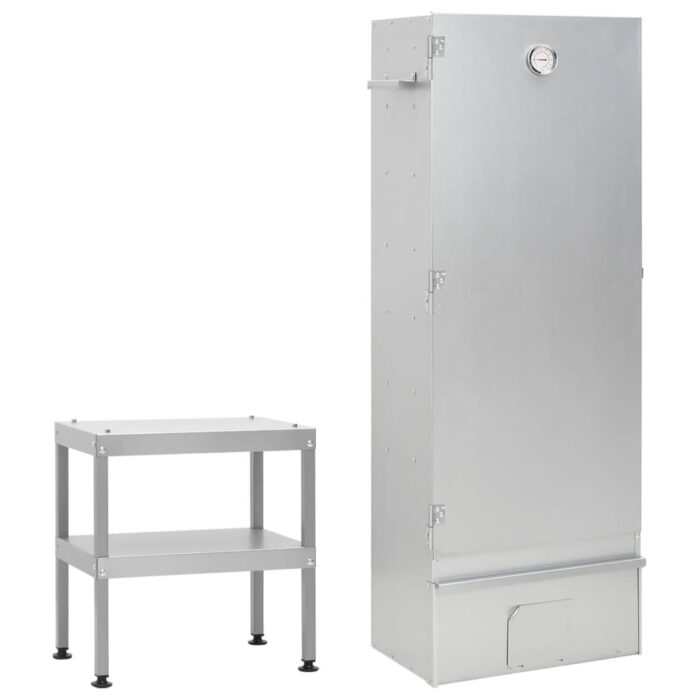 Fumoir à four à barbecue avec table acier galvanisé – Image 1