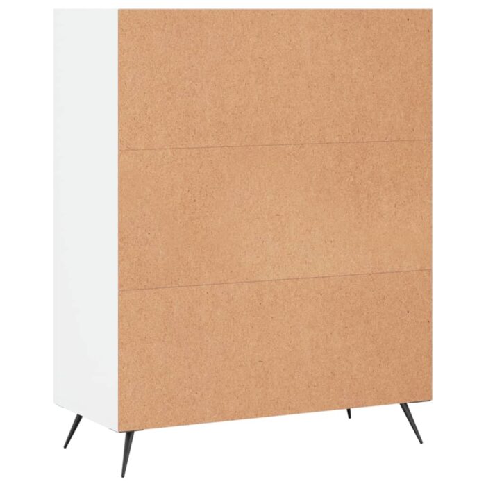 Bibliothèque blanc 69,5x32,5x90 cm bois d'ingénierie – Image 4