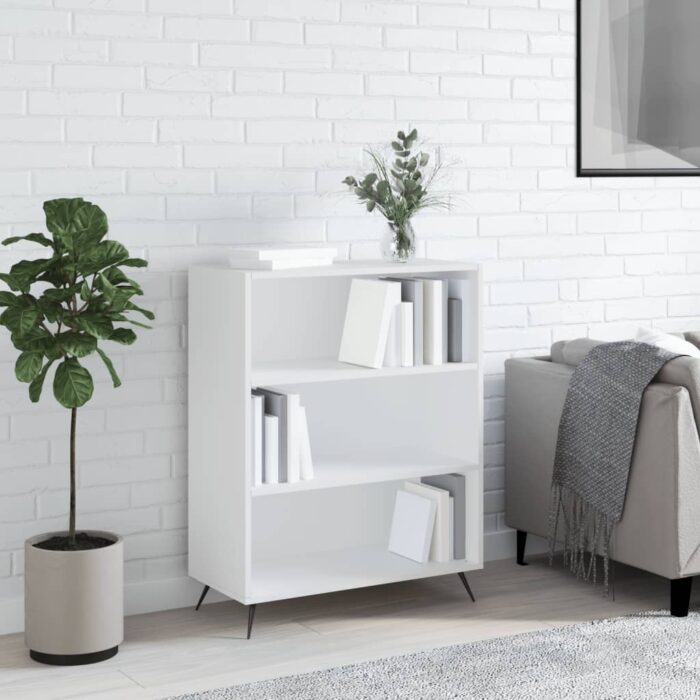 Bibliothèque blanc 69,5x32,5x90 cm bois d'ingénierie – Image 1