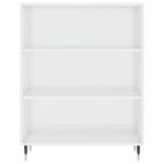 Bibliothèque blanc brillant 69,5x32,5x90 cm bois d'ingénierie – Image 2
