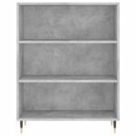 Bibliothèque gris béton 69,5x32,5x90 cm bois d'ingénierie – Image 2