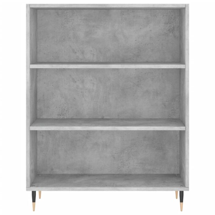 Bibliothèque gris béton 69,5x32,5x90 cm bois d'ingénierie – Image 2