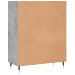 Bibliothèque gris béton 69,5x32,5x90 cm bois d'ingénierie – Image 4