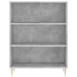 Bibliothèque gris béton 69,5x32,5x90 cm bois d'ingénierie – Image 2