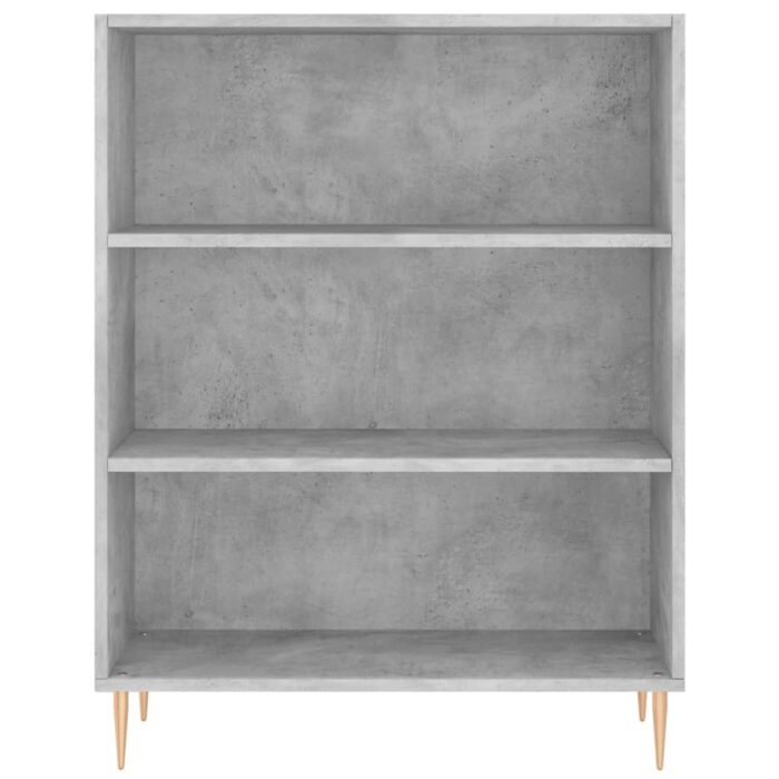 Bibliothèque gris béton 69,5x32,5x90 cm bois d'ingénierie – Image 2