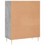 Bibliothèque gris béton 69,5x32,5x90 cm bois d'ingénierie – Image 4
