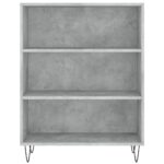 Bibliothèque gris béton 69,5x32,5x90 cm bois d'ingénierie – Image 2