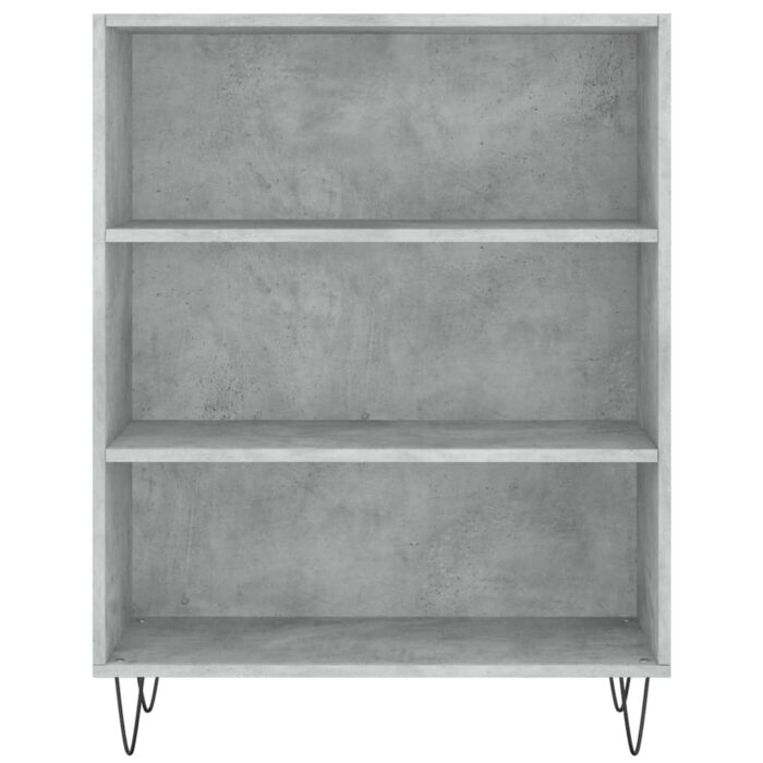 Bibliothèque gris béton 69,5x32,5x90 cm bois d'ingénierie – Image 2