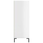 Bibliothèque blanc brillant 69,5x32,5x90 cm bois d'ingénierie – Image 3