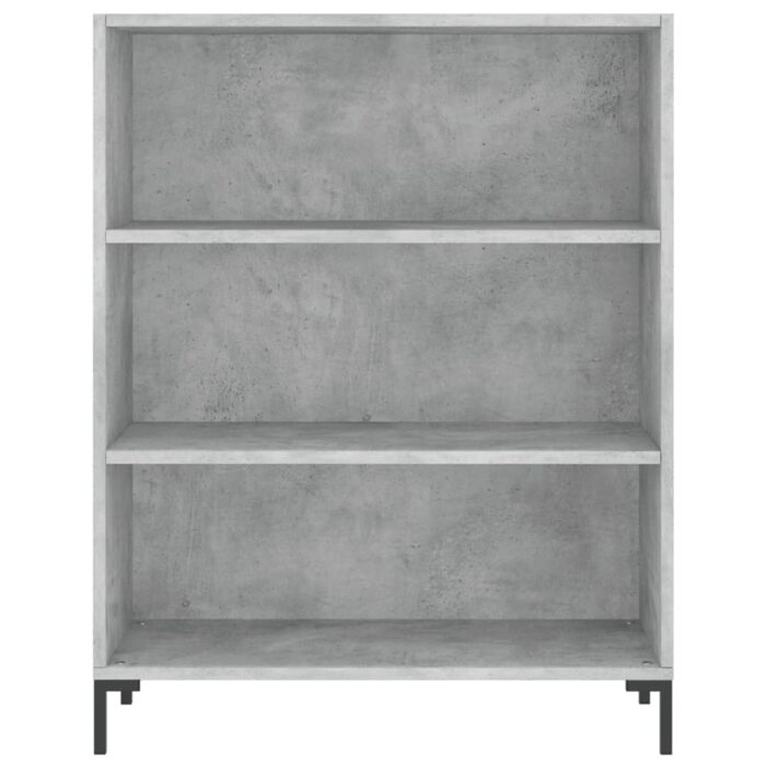 Bibliothèque gris béton 69,5x32,5x90 cm bois d'ingénierie – Image 2