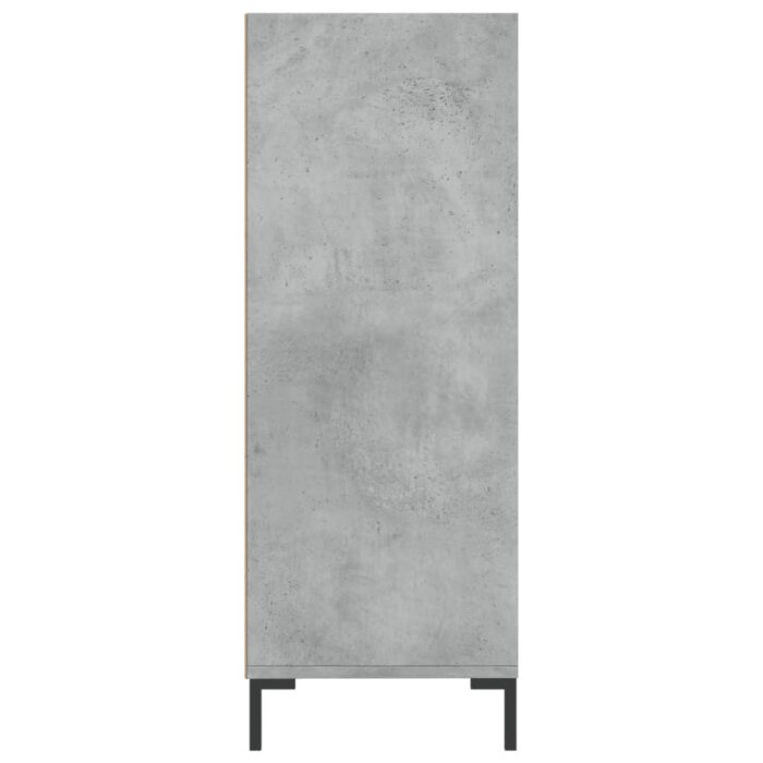 Bibliothèque gris béton 69,5x32,5x90 cm bois d'ingénierie – Image 3