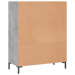 Bibliothèque gris béton 69,5x32,5x90 cm bois d'ingénierie – Image 4