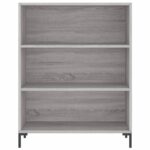 Bibliothèque sonoma gris 69,5x32,5x90 cm bois d'ingénierie – Image 2