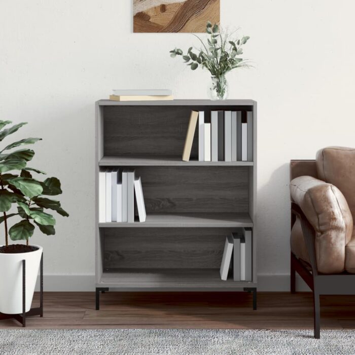 Bibliothèque sonoma gris 69,5x32,5x90 cm bois d'ingénierie – Image 1