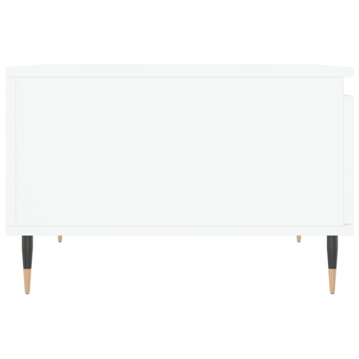Table basse blanc 55x55x36,5 cm bois d'ingénierie – Image 5