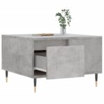 Table basse gris béton 55x55x36,5 cm bois d'ingénierie – Image 2