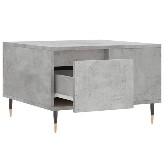 Table basse gris béton 55x55x36,5 cm bois d'ingénierie – Image 4