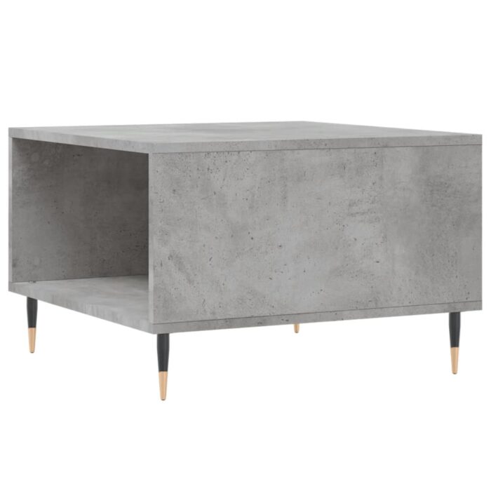 Table basse gris béton 55x55x36,5 cm bois d'ingénierie – Image 6