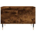 Table basse chêne fumé 55x55x36,5 cm bois d'ingénierie – Image 3