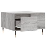 Table basse sonoma gris 55x55x36,5 cm bois d'ingénierie – Image 4