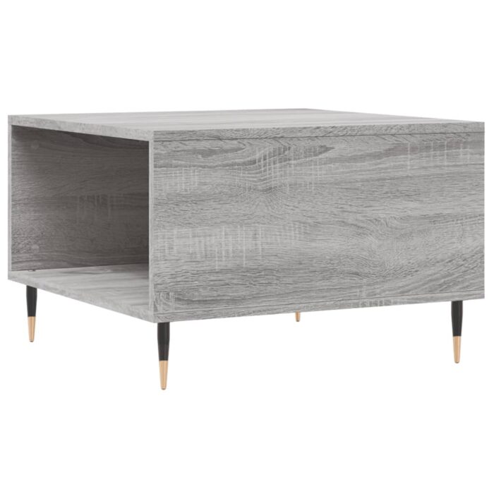 Table basse sonoma gris 55x55x36,5 cm bois d'ingénierie – Image 6