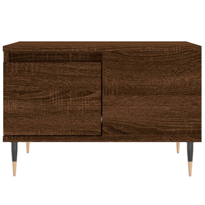 Table basse chêne marron 55x55x36,5 cm bois d'ingénierie – Image 3