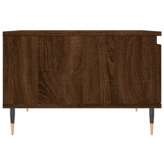 Table basse chêne marron 55x55x36,5 cm bois d'ingénierie – Image 5