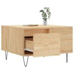Table basse chêne sonoma 55x55x36,5 cm bois d'ingénierie – Image 2