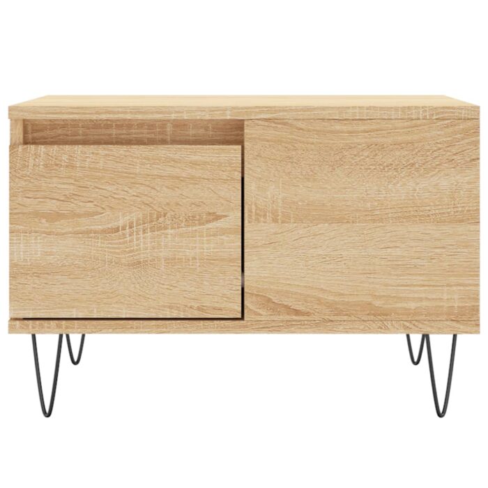 Table basse chêne sonoma 55x55x36,5 cm bois d'ingénierie – Image 3