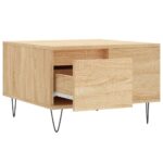 Table basse chêne sonoma 55x55x36,5 cm bois d'ingénierie – Image 4
