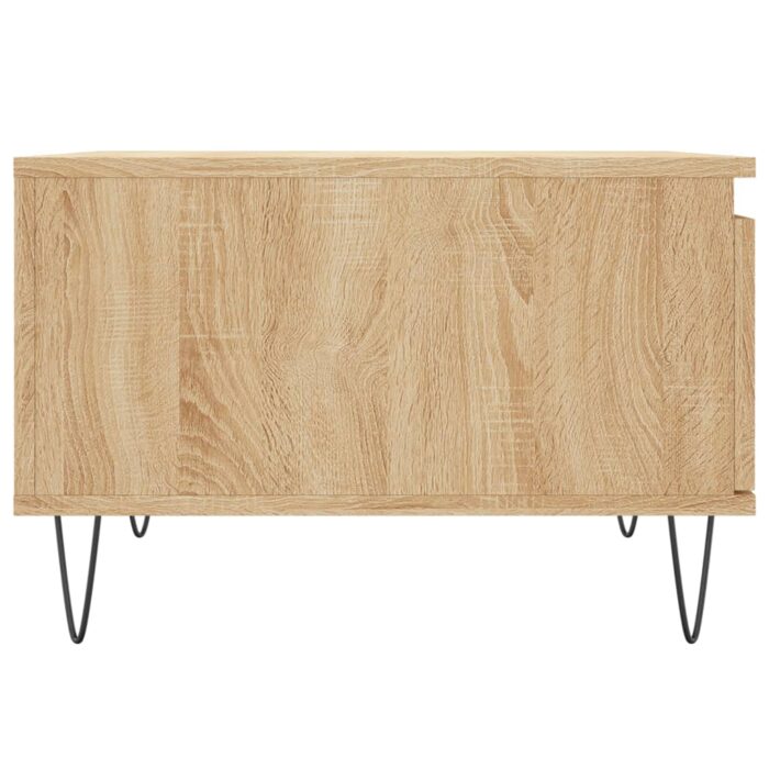 Table basse chêne sonoma 55x55x36,5 cm bois d'ingénierie – Image 5