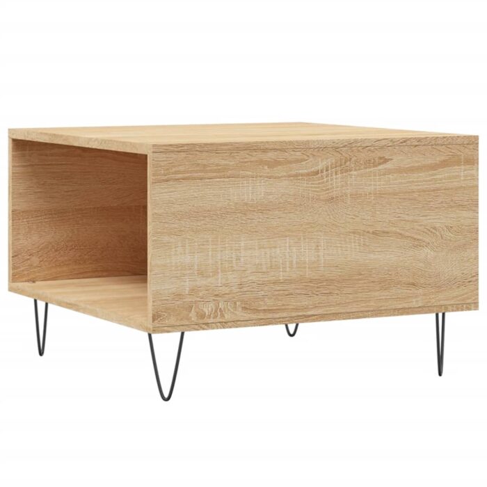 Table basse chêne sonoma 55x55x36,5 cm bois d'ingénierie – Image 6