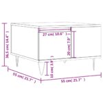 Table basse chêne sonoma 55x55x36,5 cm bois d'ingénierie – Image 9