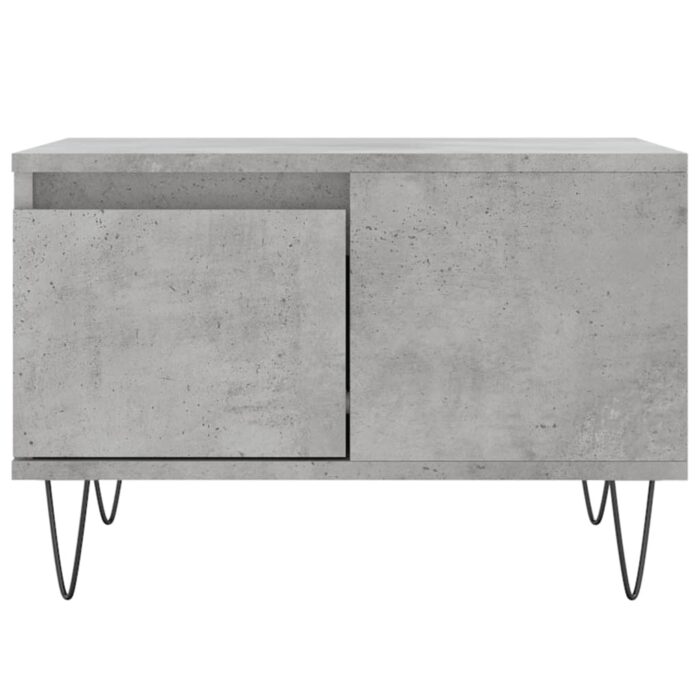 Table basse gris béton 55x55x36,5 cm bois d'ingénierie – Image 3