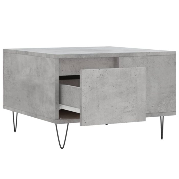Table basse gris béton 55x55x36,5 cm bois d'ingénierie – Image 4