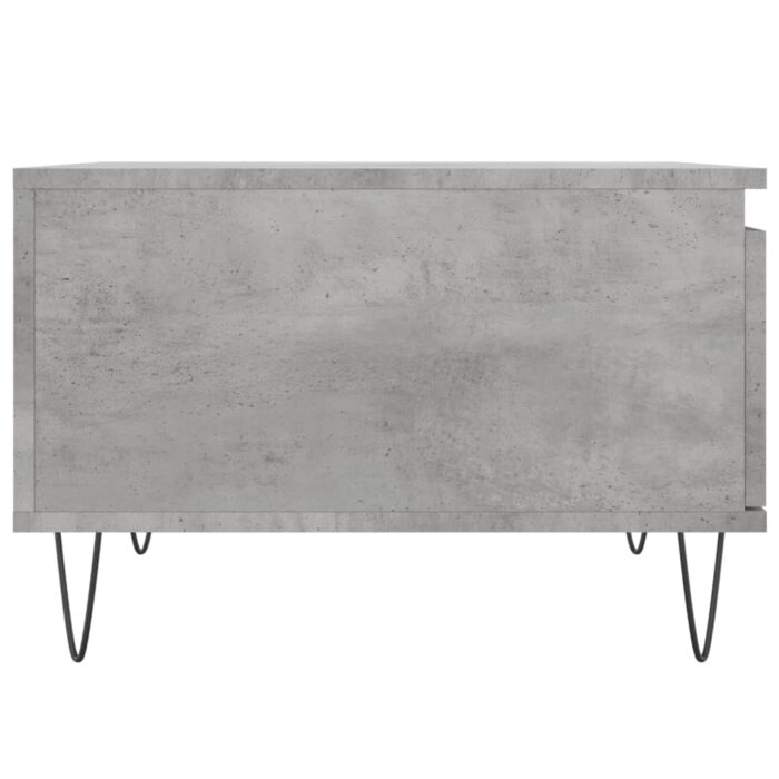 Table basse gris béton 55x55x36,5 cm bois d'ingénierie – Image 5
