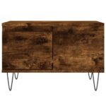 Table basse chêne fumé 55x55x36,5 cm bois d'ingénierie – Image 3