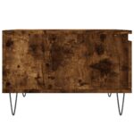Table basse chêne fumé 55x55x36,5 cm bois d'ingénierie – Image 5