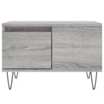 Table basse sonoma gris 55x55x36,5 cm bois d'ingénierie – Image 3
