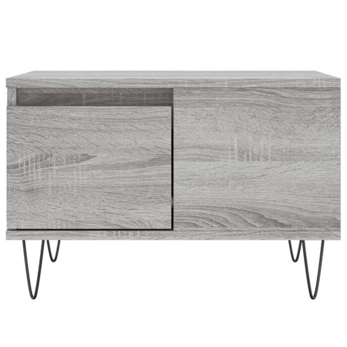 Table basse sonoma gris 55x55x36,5 cm bois d'ingénierie – Image 3
