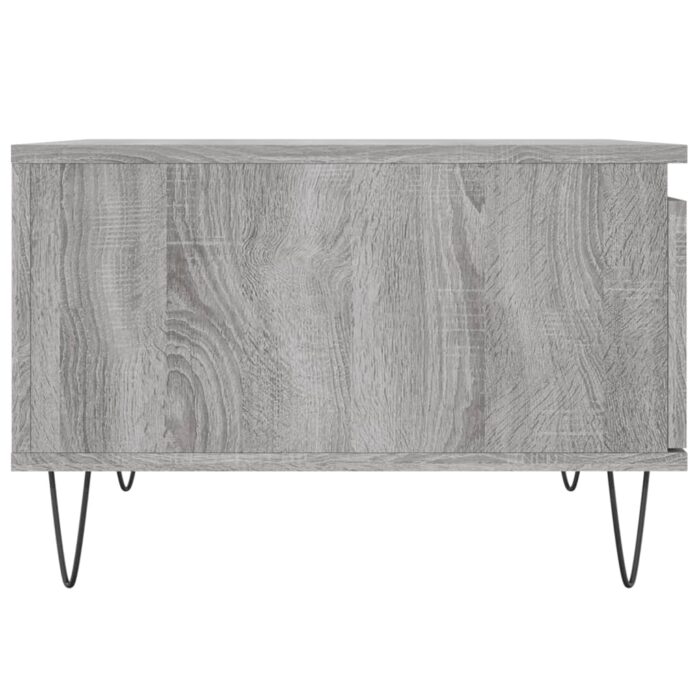 Table basse sonoma gris 55x55x36,5 cm bois d'ingénierie – Image 5