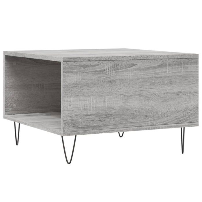 Table basse sonoma gris 55x55x36,5 cm bois d'ingénierie – Image 6