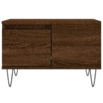 Table basse chêne marron 55x55x36,5 cm bois d'ingénierie – Image 3