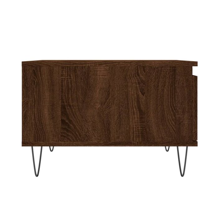 Table basse chêne marron 55x55x36,5 cm bois d'ingénierie – Image 5