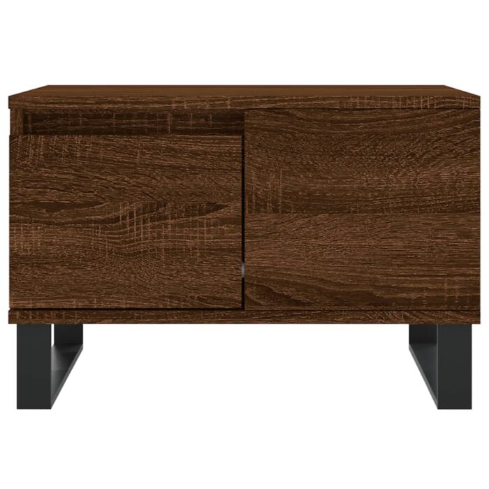 Table basse chêne marron 55x55x36,5 cm bois d'ingénierie – Image 3